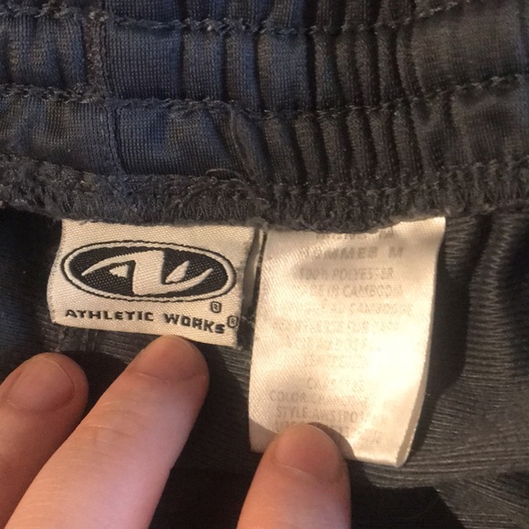 Like New Athletic Works Steel Grey Track Pants with White Stripe - Picture 3 of 3
